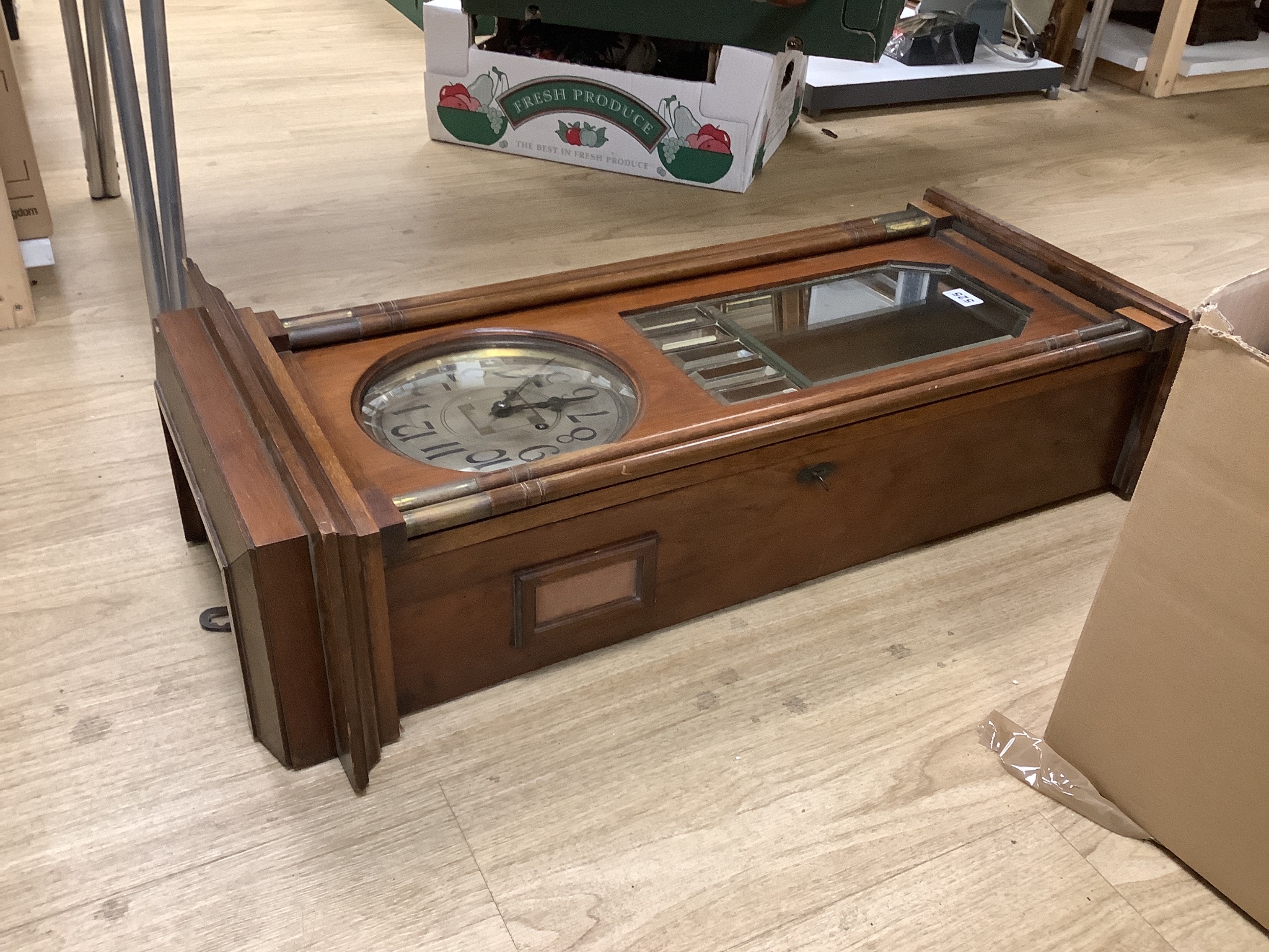 A 1920s mahogany cased Westminster wall clock